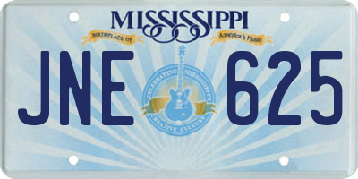 MS license plate JNE625