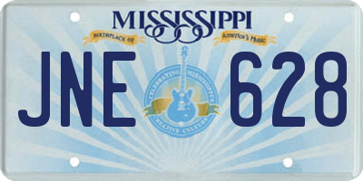 MS license plate JNE628