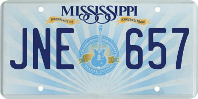 MS license plate JNE657
