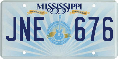 MS license plate JNE676