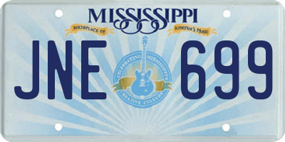 MS license plate JNE699