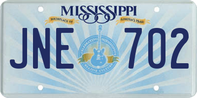 MS license plate JNE702
