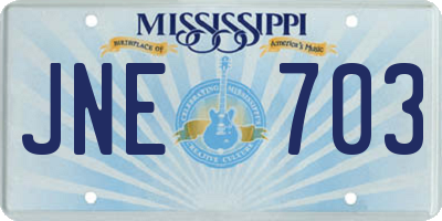 MS license plate JNE703