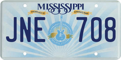 MS license plate JNE708