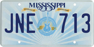 MS license plate JNE713
