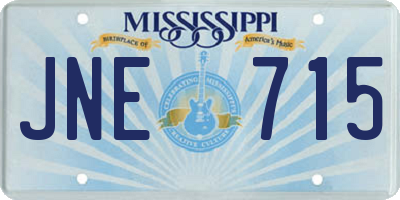 MS license plate JNE715