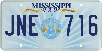 MS license plate JNE716
