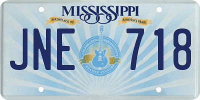 MS license plate JNE718