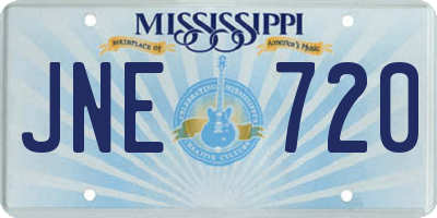 MS license plate JNE720