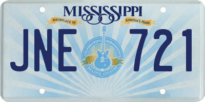 MS license plate JNE721