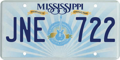 MS license plate JNE722