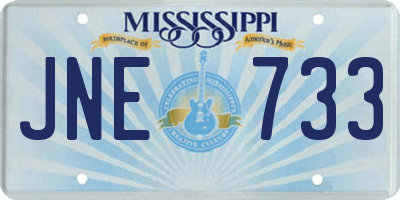 MS license plate JNE733