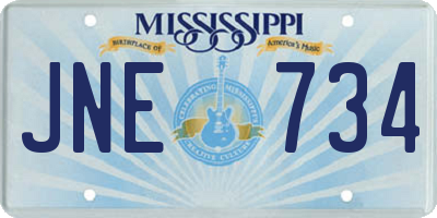 MS license plate JNE734