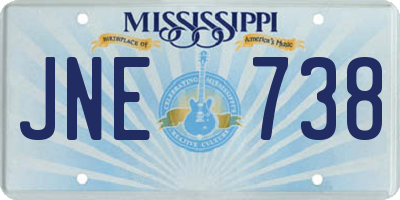 MS license plate JNE738