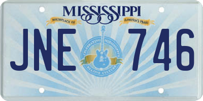 MS license plate JNE746