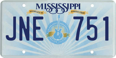 MS license plate JNE751