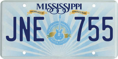 MS license plate JNE755
