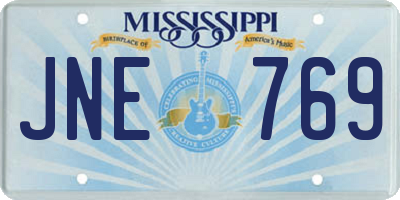 MS license plate JNE769