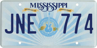 MS license plate JNE774