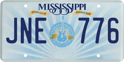 MS license plate JNE776