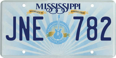 MS license plate JNE782