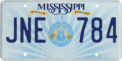 MS license plate JNE784