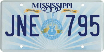 MS license plate JNE795