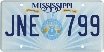 MS license plate JNE799