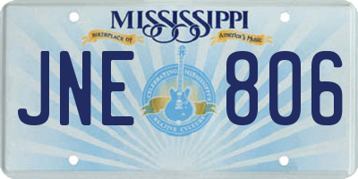 MS license plate JNE806