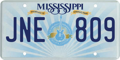 MS license plate JNE809