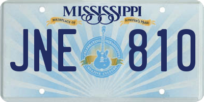 MS license plate JNE810