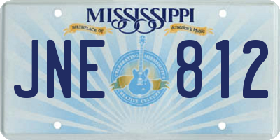MS license plate JNE812