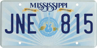 MS license plate JNE815
