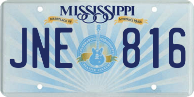 MS license plate JNE816