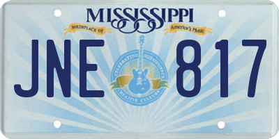 MS license plate JNE817