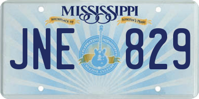 MS license plate JNE829