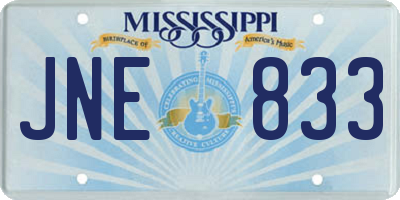 MS license plate JNE833