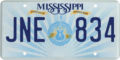 MS license plate JNE834