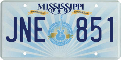 MS license plate JNE851