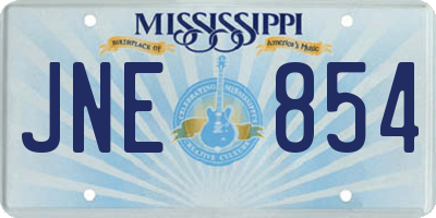 MS license plate JNE854