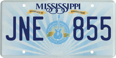 MS license plate JNE855