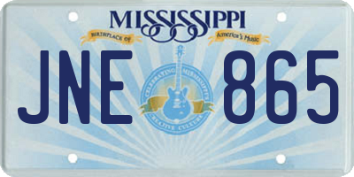 MS license plate JNE865