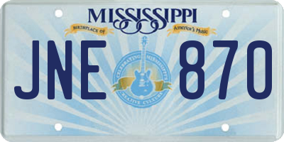 MS license plate JNE870