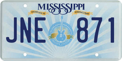 MS license plate JNE871
