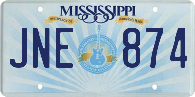 MS license plate JNE874