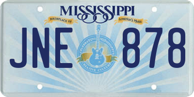 MS license plate JNE878