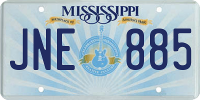 MS license plate JNE885