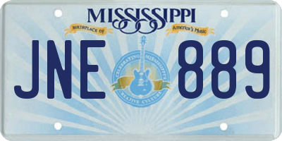 MS license plate JNE889