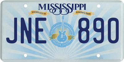 MS license plate JNE890