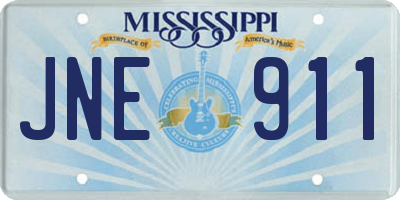 MS license plate JNE911